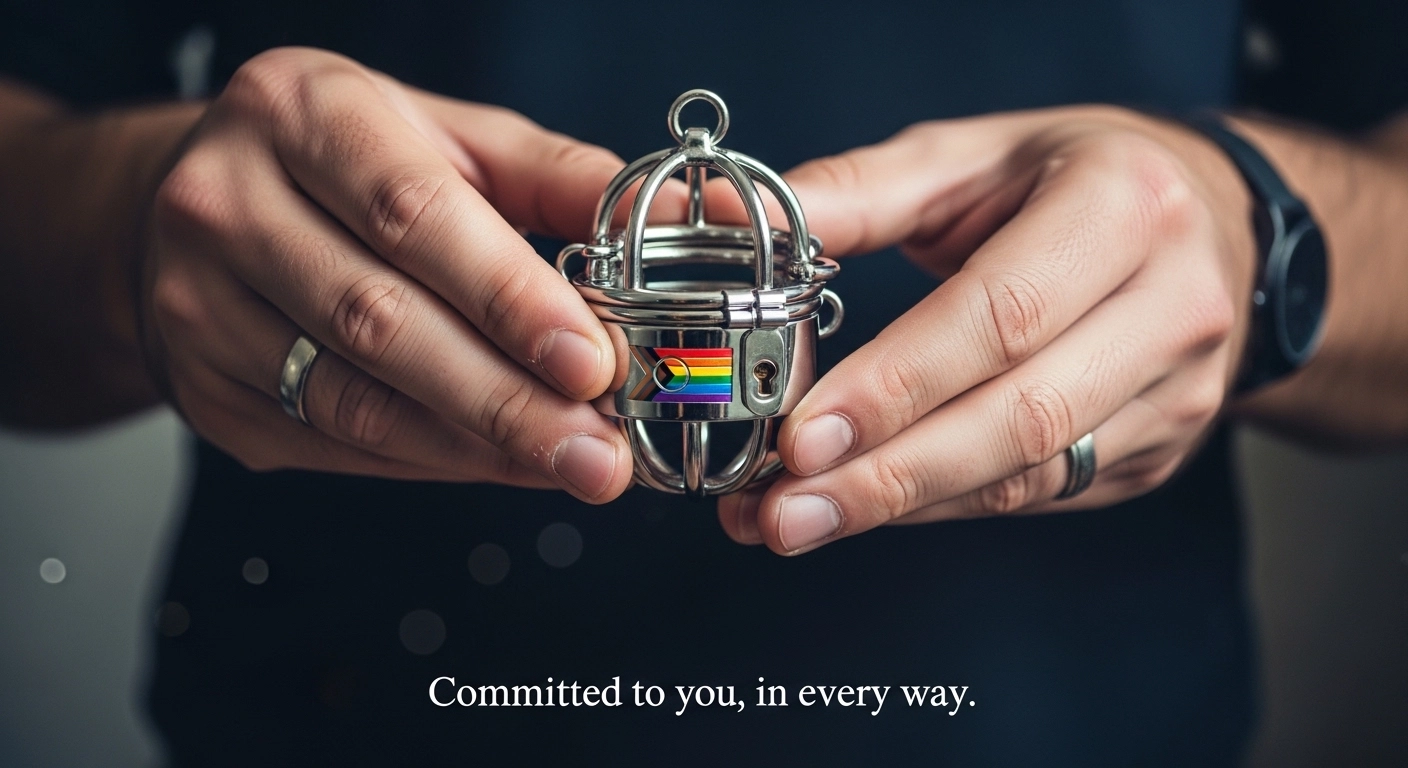 gay chastity captions