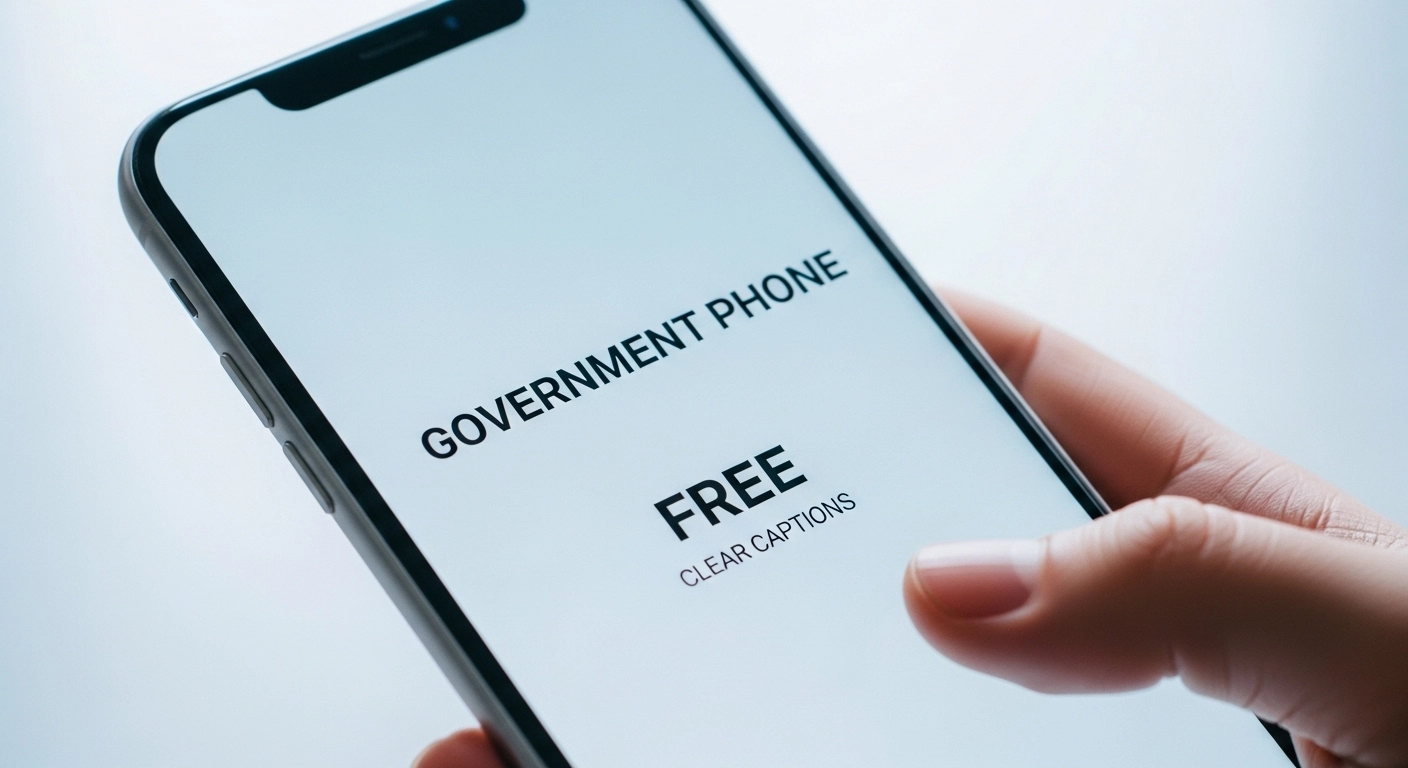 government phone free clear captions