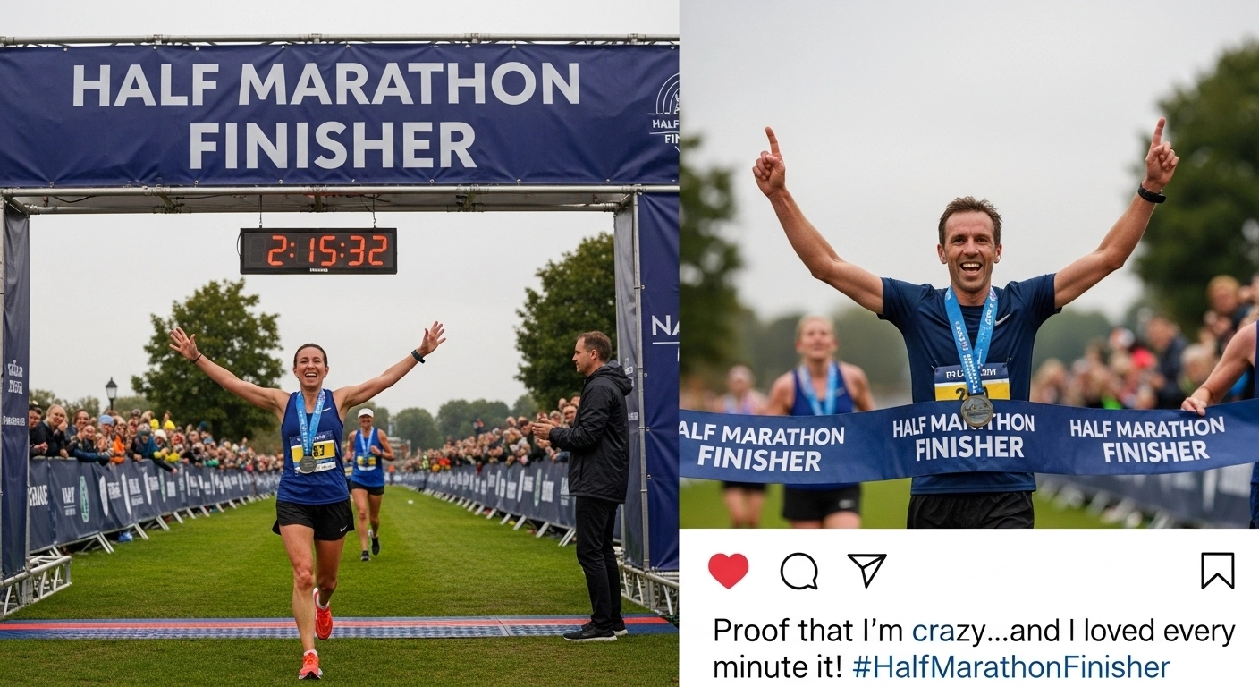 half marathon captions