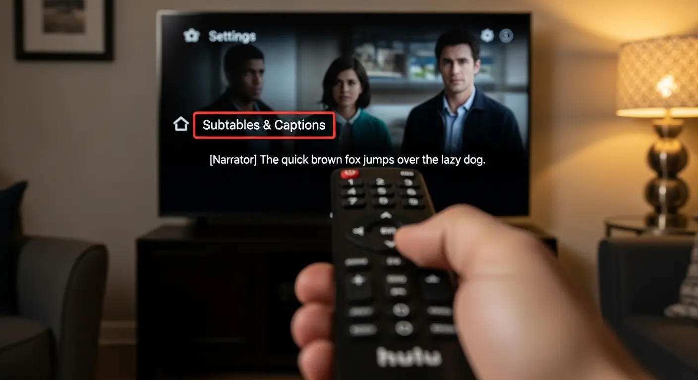 how do i get closed caption on hulu