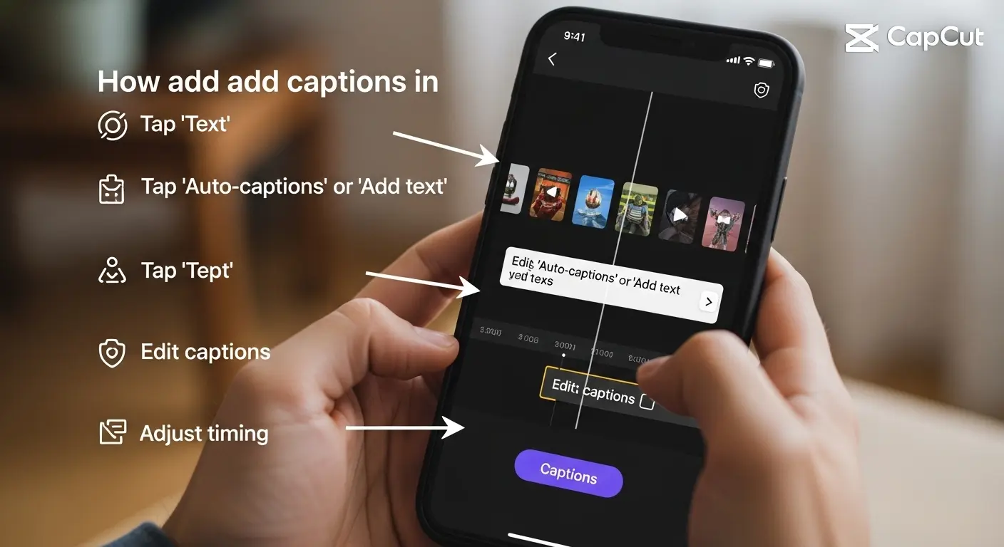 how to add captions in capcut