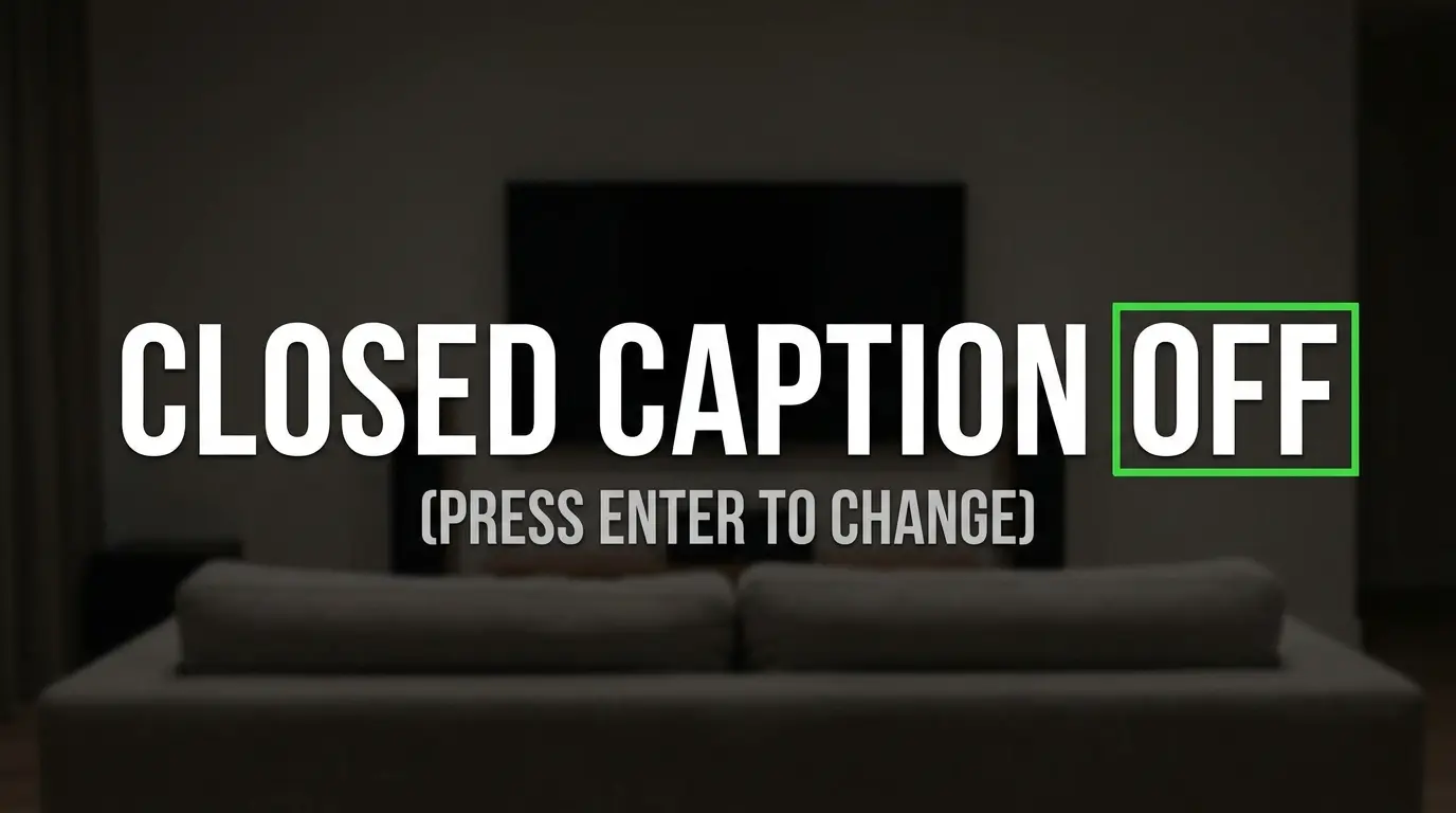 how to turn closed caption off