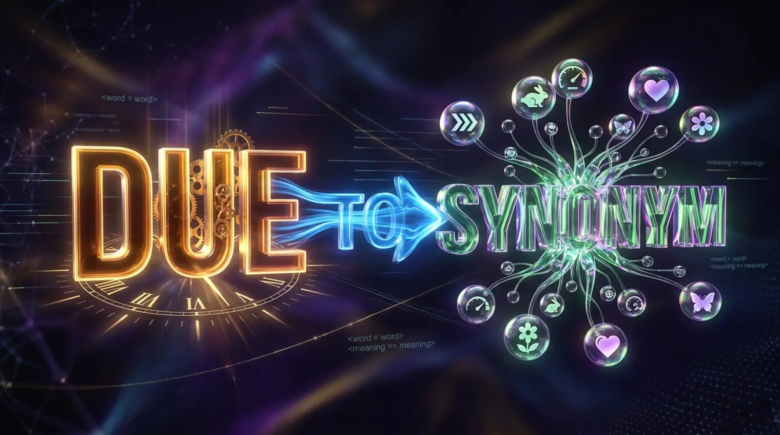 due to synonym