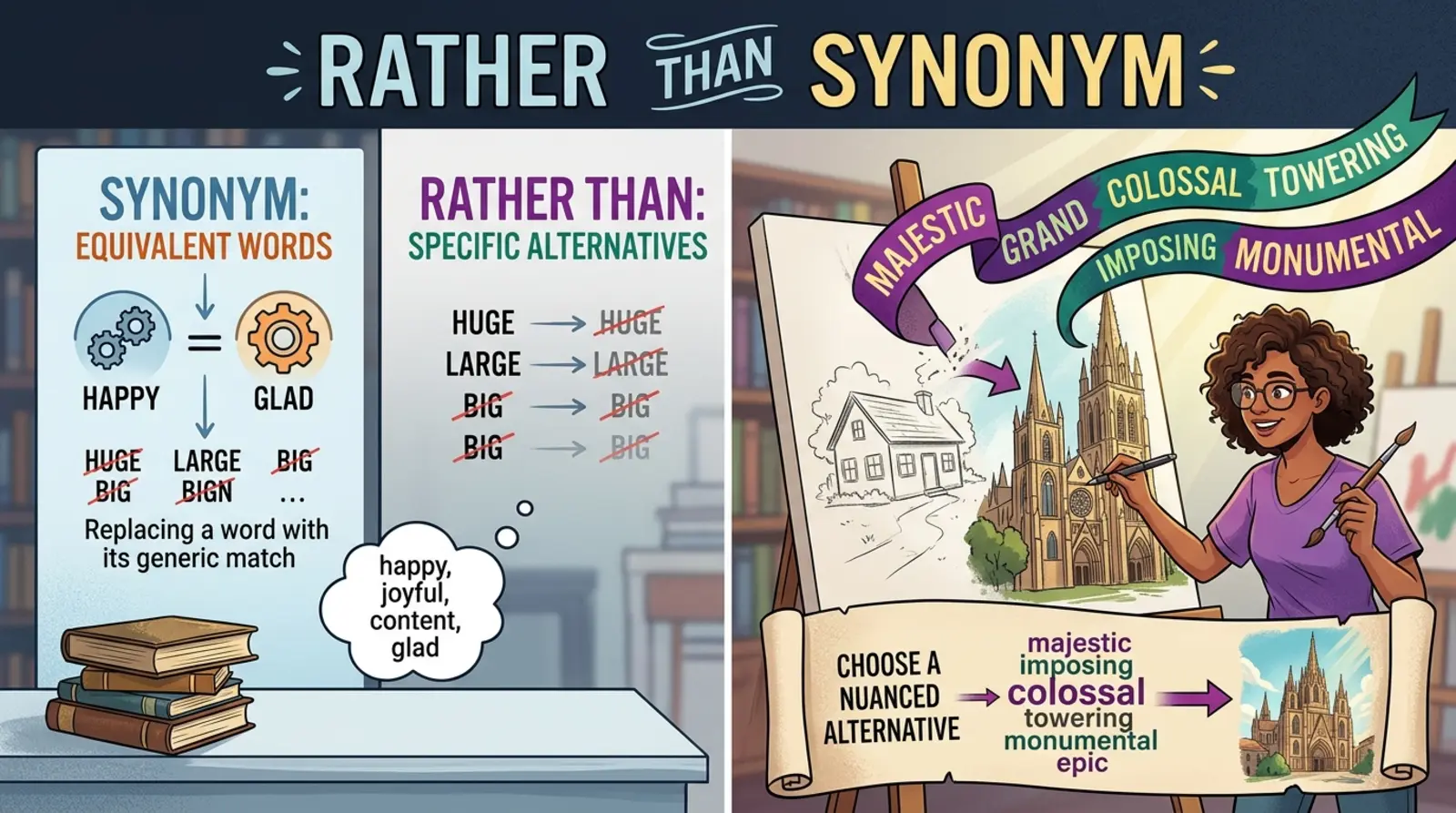 rather than synonym